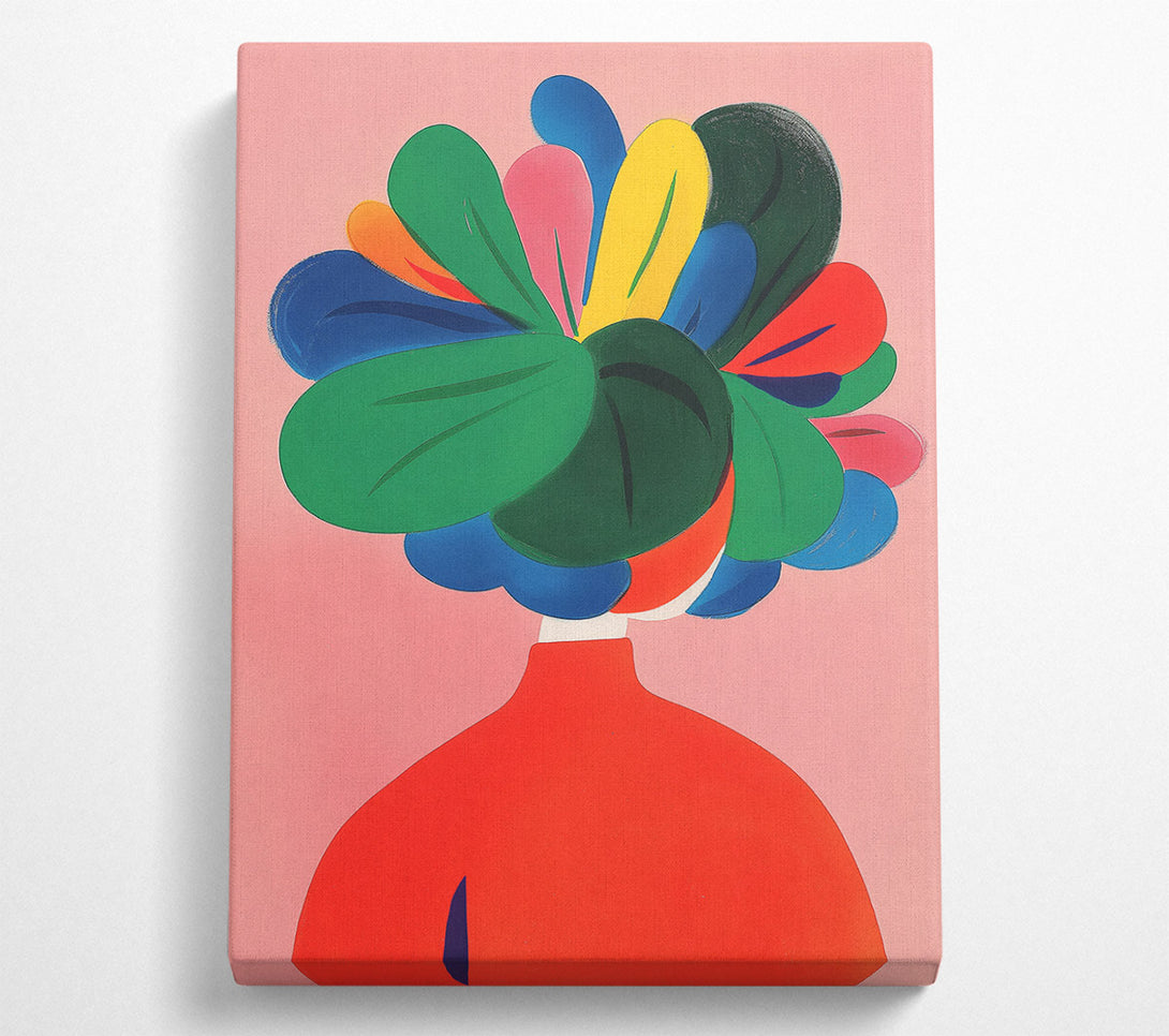  A Canvas Print of Red Bloom Headpiece Canvas Art