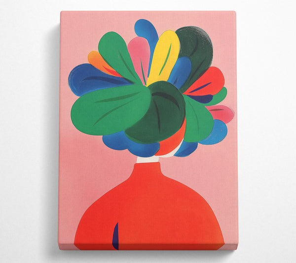  A Canvas Print of Red Bloom Headpiece Canvas Art