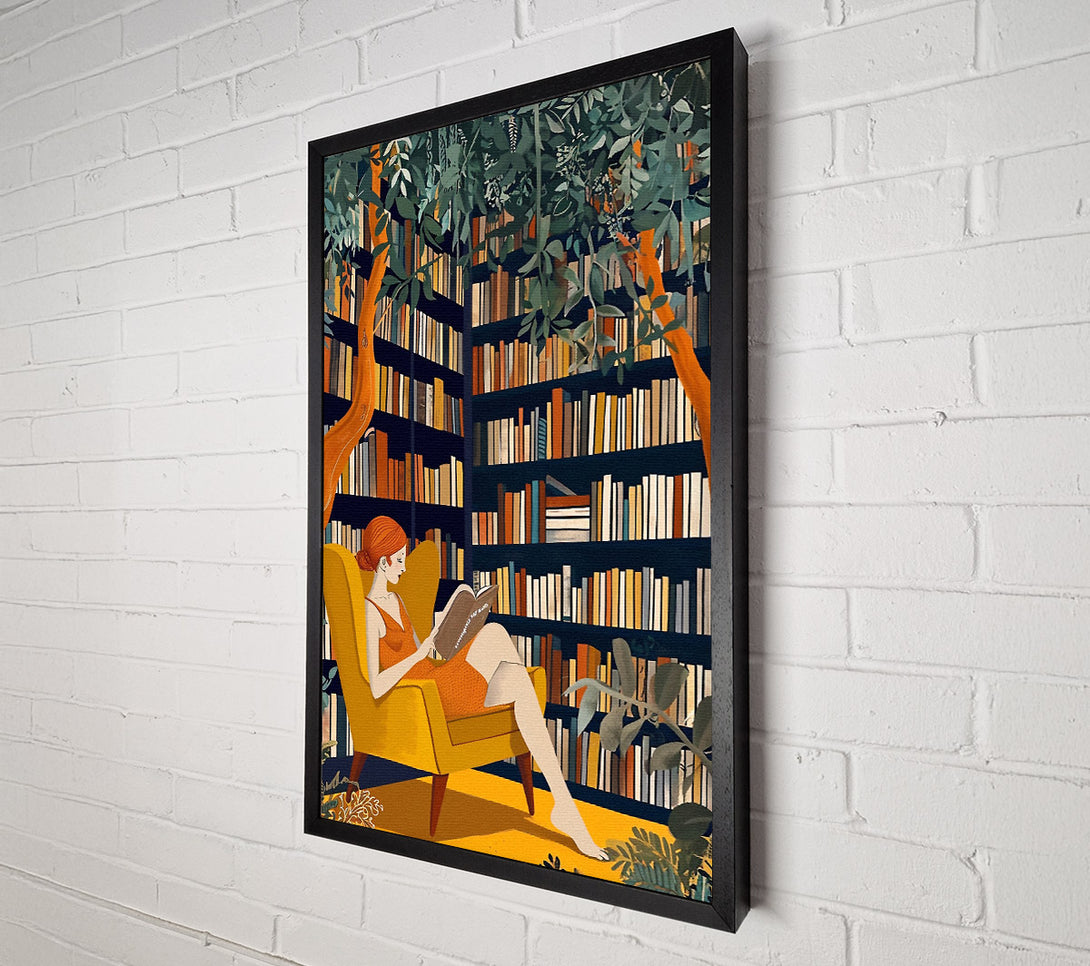  A Canvas Print of Library Girl Canvas Print