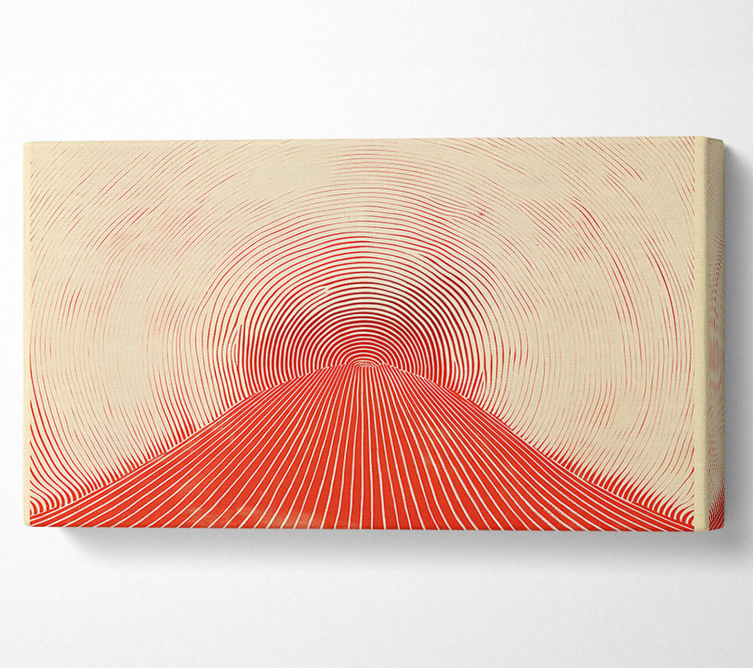  A Canvas Print of Crimson Line Convergence Canvas Art