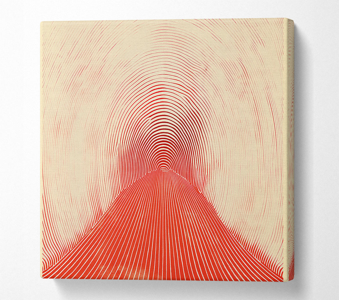  A Canvas Print of Crimson Line Convergence Canvas Art