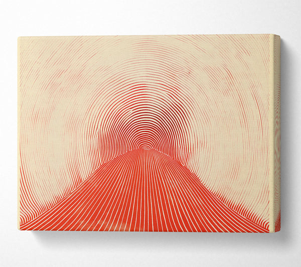  A Canvas Print of Crimson Line Convergence Canvas Art
