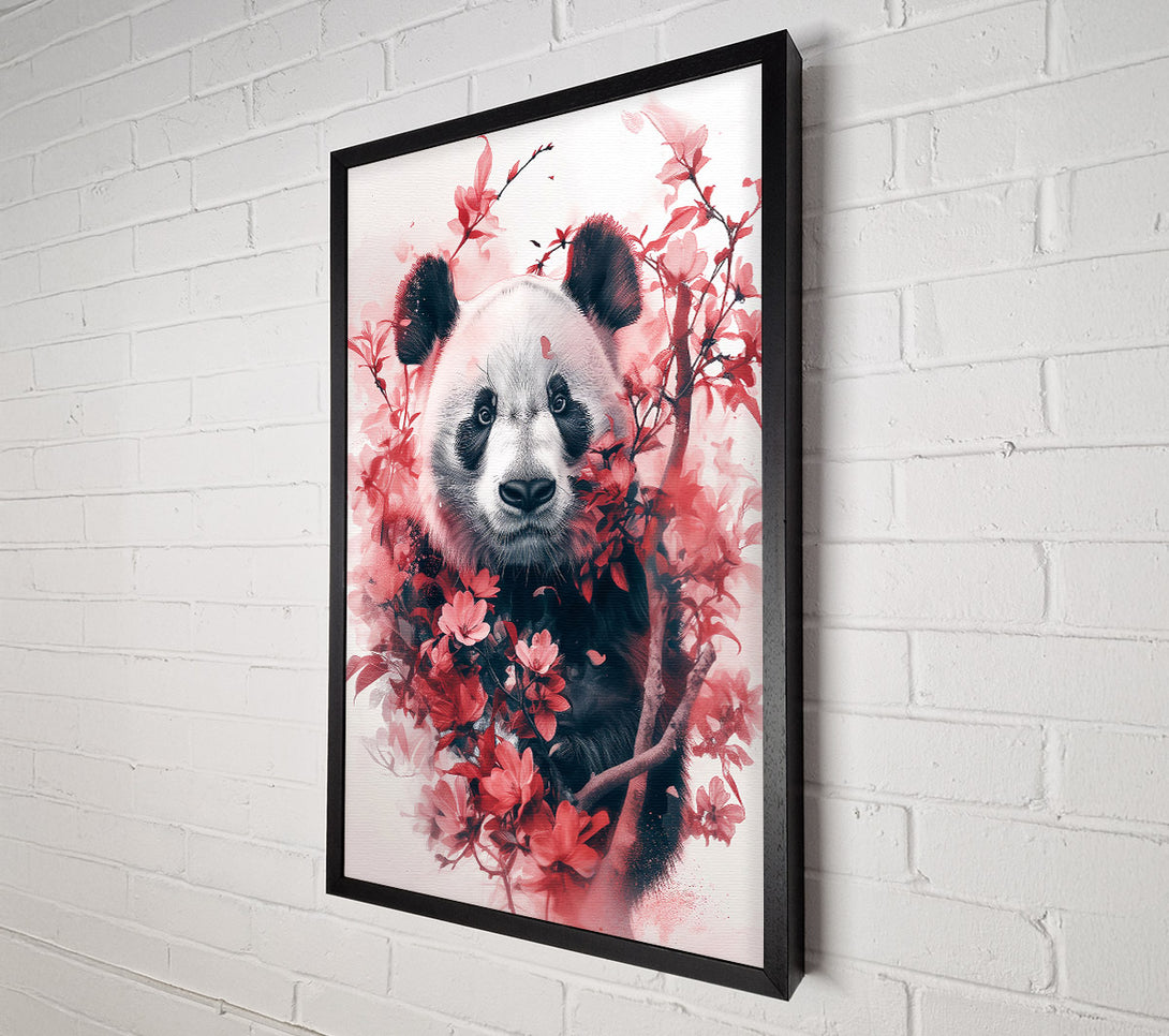  A Canvas Print of Crimson Panda Bloom Canvas Wall Art