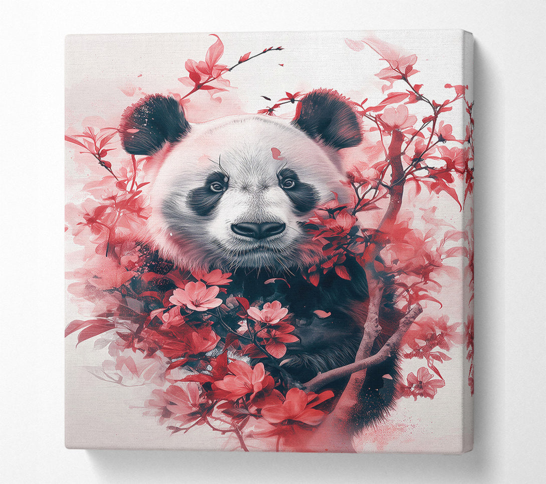  A Canvas Print of Crimson Panda Bloom Canvas Wall Art