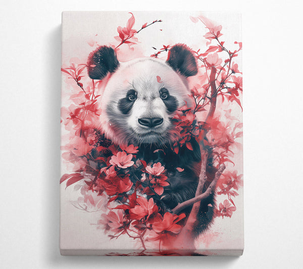  A Canvas Print of Crimson Panda Bloom Canvas Wall Art
