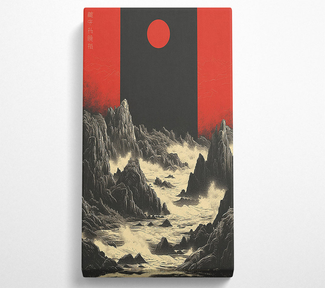  A Canvas Print of Crimson Coastline Canvas Wall Art