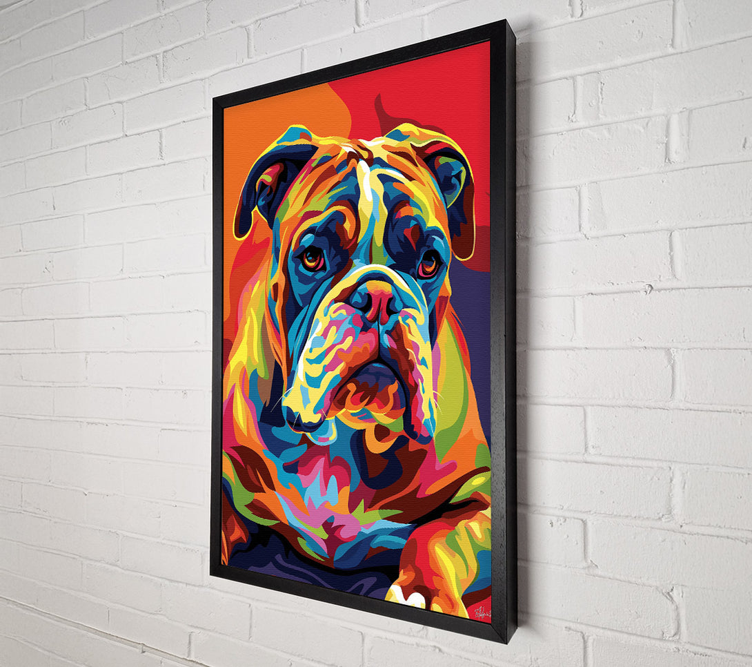  A Canvas Print of Orange Bulldog Portrait Canvas Art