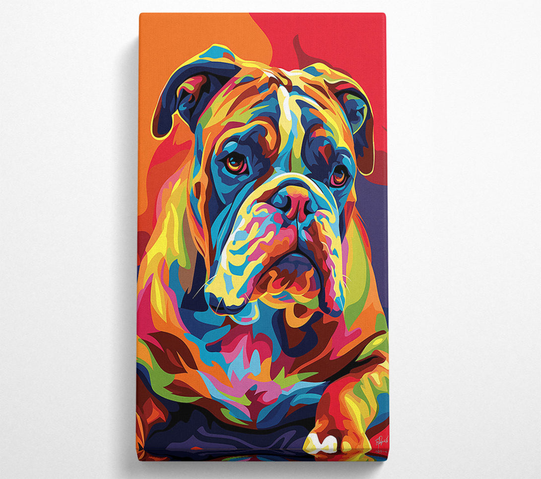  A Canvas Print of Orange Bulldog Portrait Canvas Art