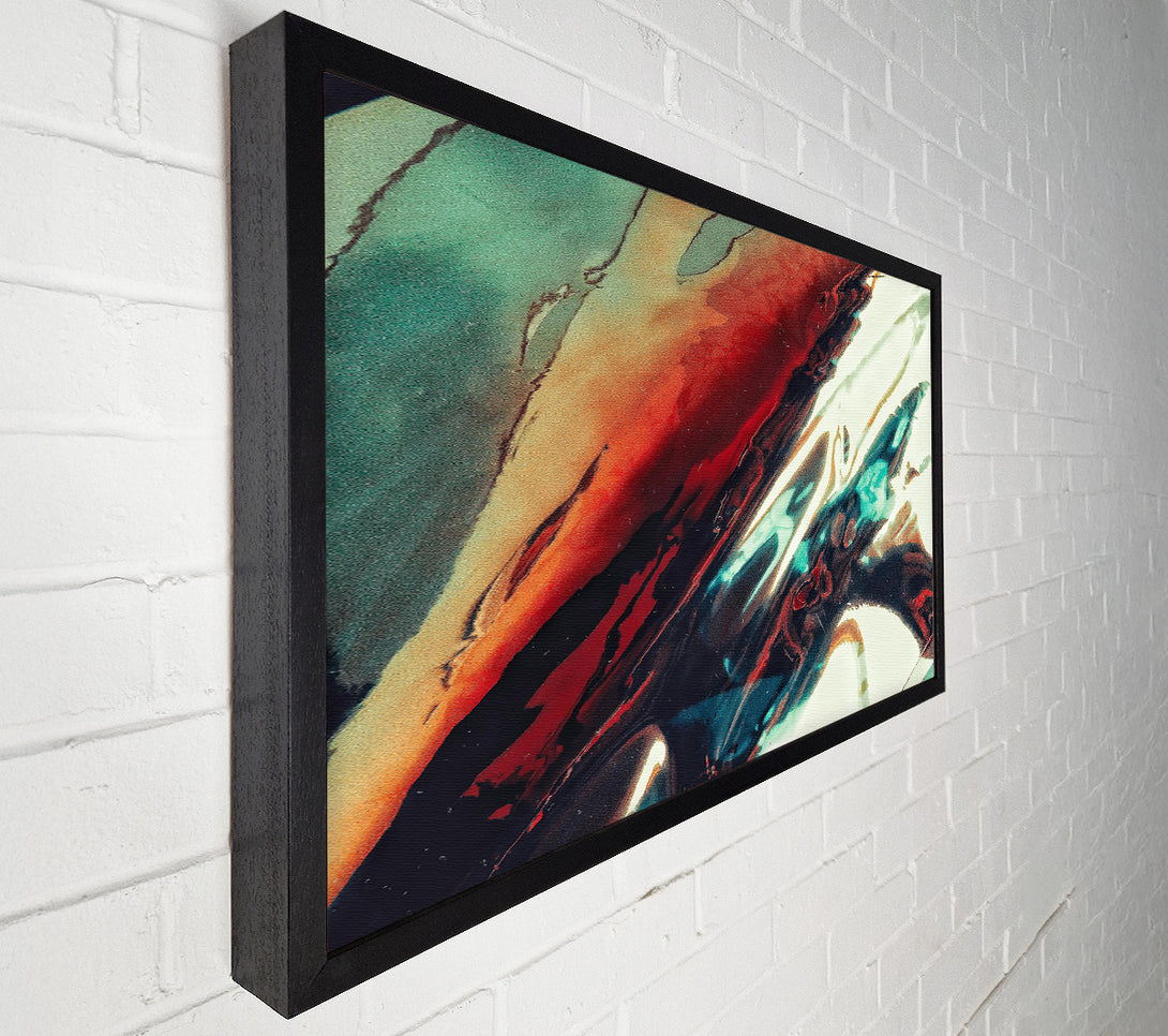  A Canvas Print of Teal And Crimson Reflections Canvas Wall Art