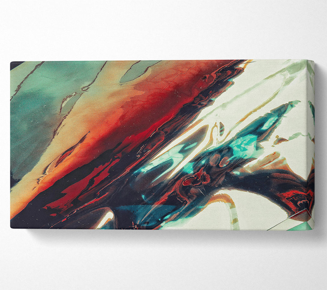  A Canvas Print of Teal And Crimson Reflections Canvas Wall Art
