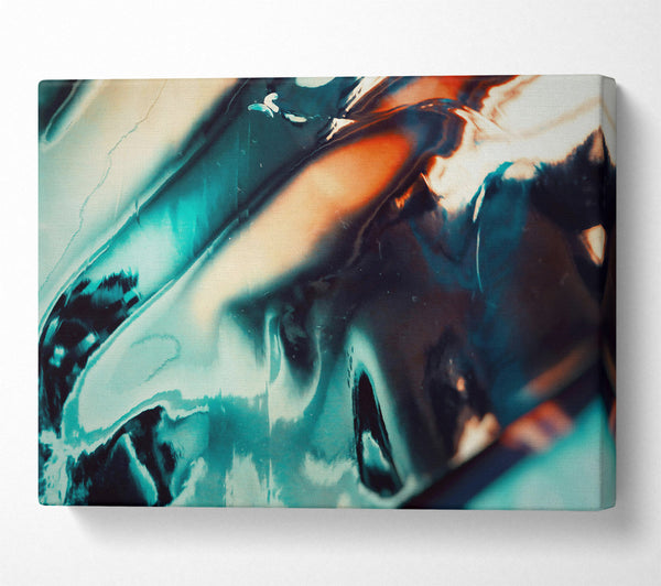  A Canvas Print of Teal Liquid Dreams Canvas Print