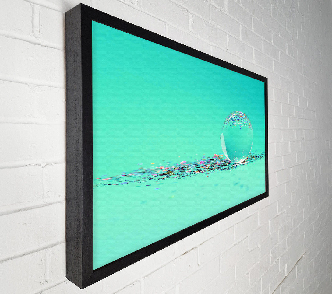  A Canvas Print of Aqua Orb And Glitter Canvas Print