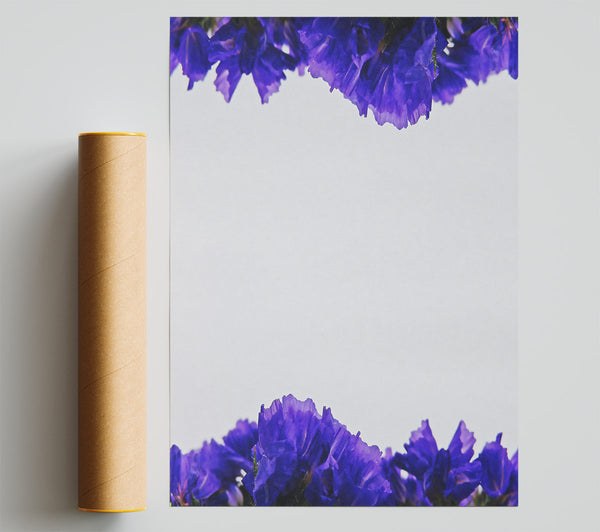 Purple Floral Frame Poster