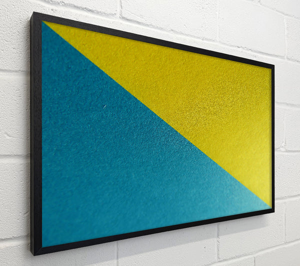 Yellow On Teal Diagonal