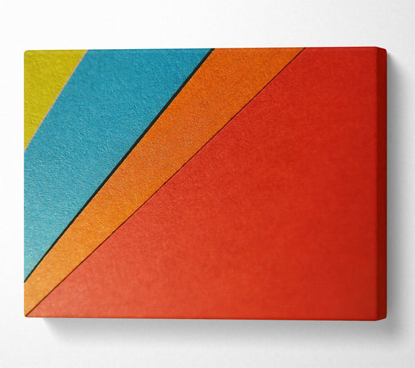 A Canvas Print of Crimson Diagonal Lines Canvas Wall Art