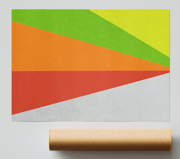 Orange Geometric Shapes Poster