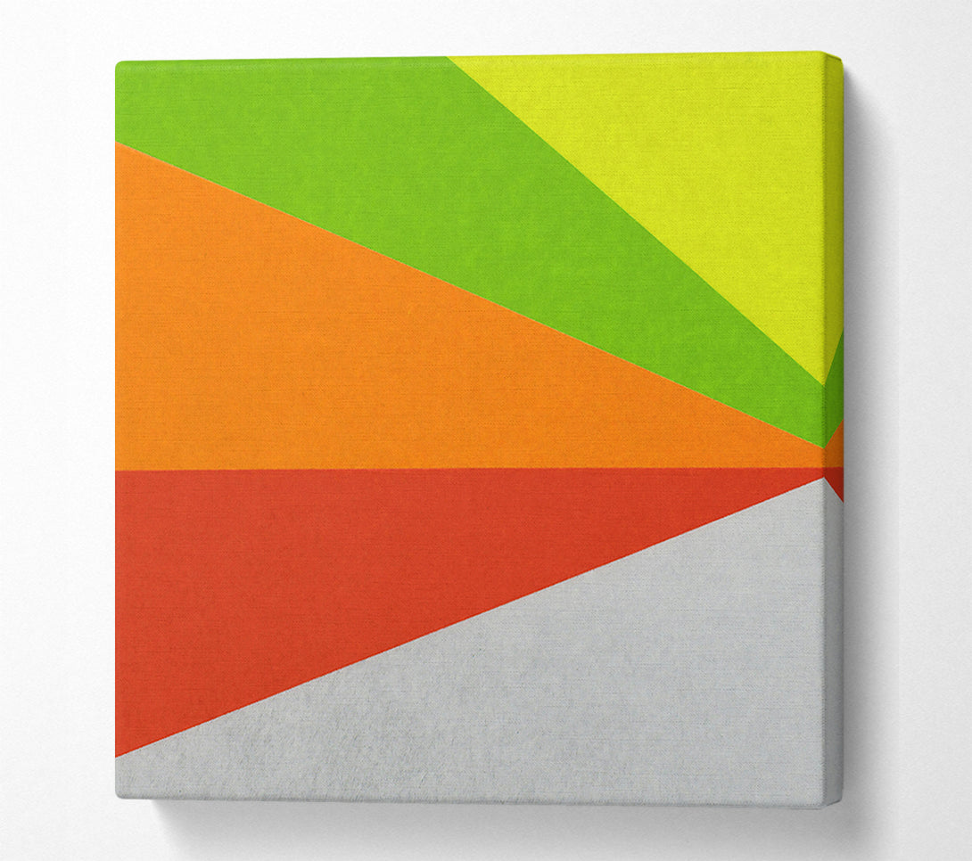  A Canvas Print of Orange Geometric Shapes Canvas Print