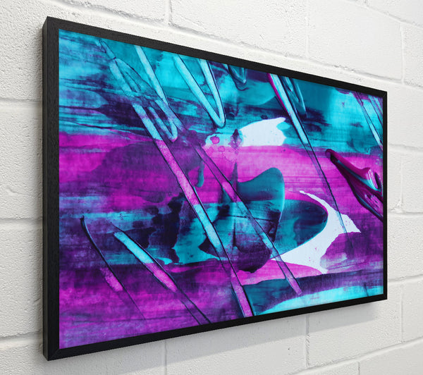 Cyan Swirls And Lines.