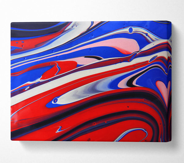  A Canvas Print of Crimson Swirls And Lines Canvas Print