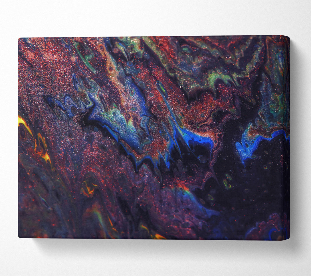  A Canvas Print of Crimson Cosmic Flow Canvas Art