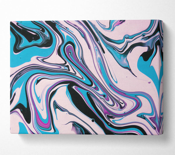  A Canvas Print of Turquoise Swirling Dreams Canvas Art