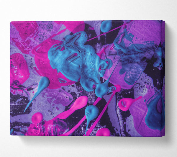  A Canvas Print of Blue And Pink Abstract Canvas Print