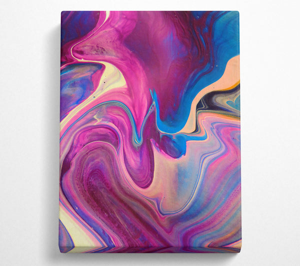  A Canvas Print of Pink And Blue Swirls Canvas Print