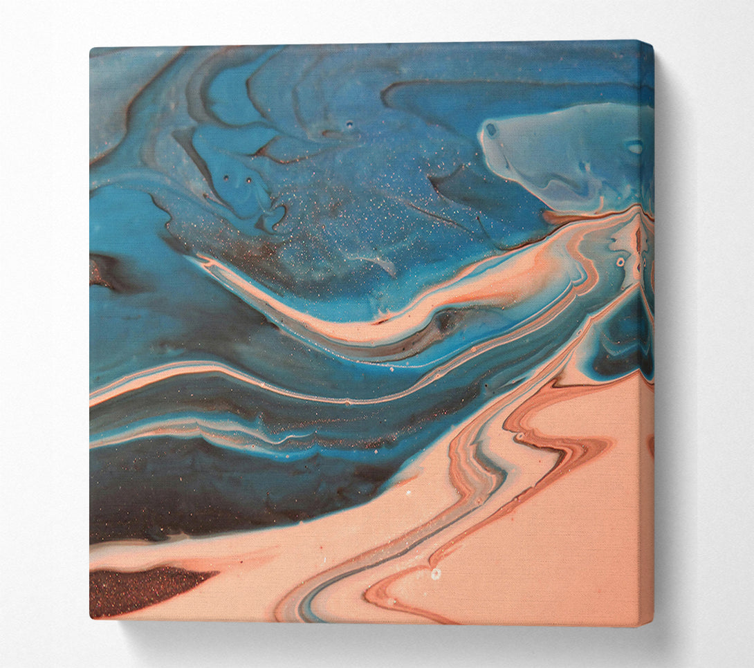  A Canvas Print of Azure Swirls And Sands Canvas Print