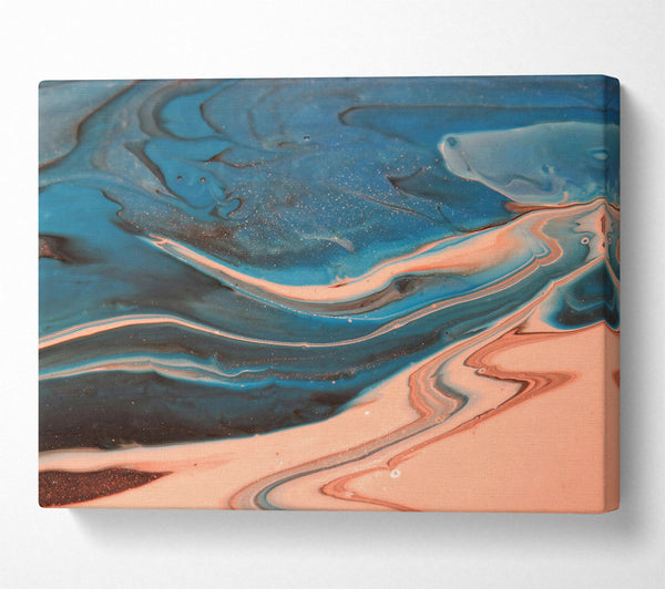 A Canvas Print of Azure Swirls And Sands Canvas Print