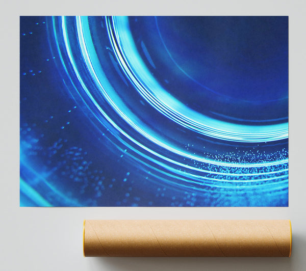 Azure Blue Rings Poster