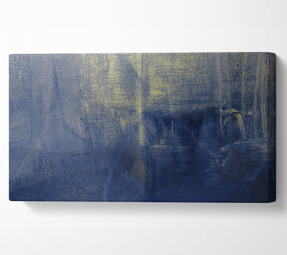  A Canvas Print of Indigo Light Streaks Canvas Wall Art