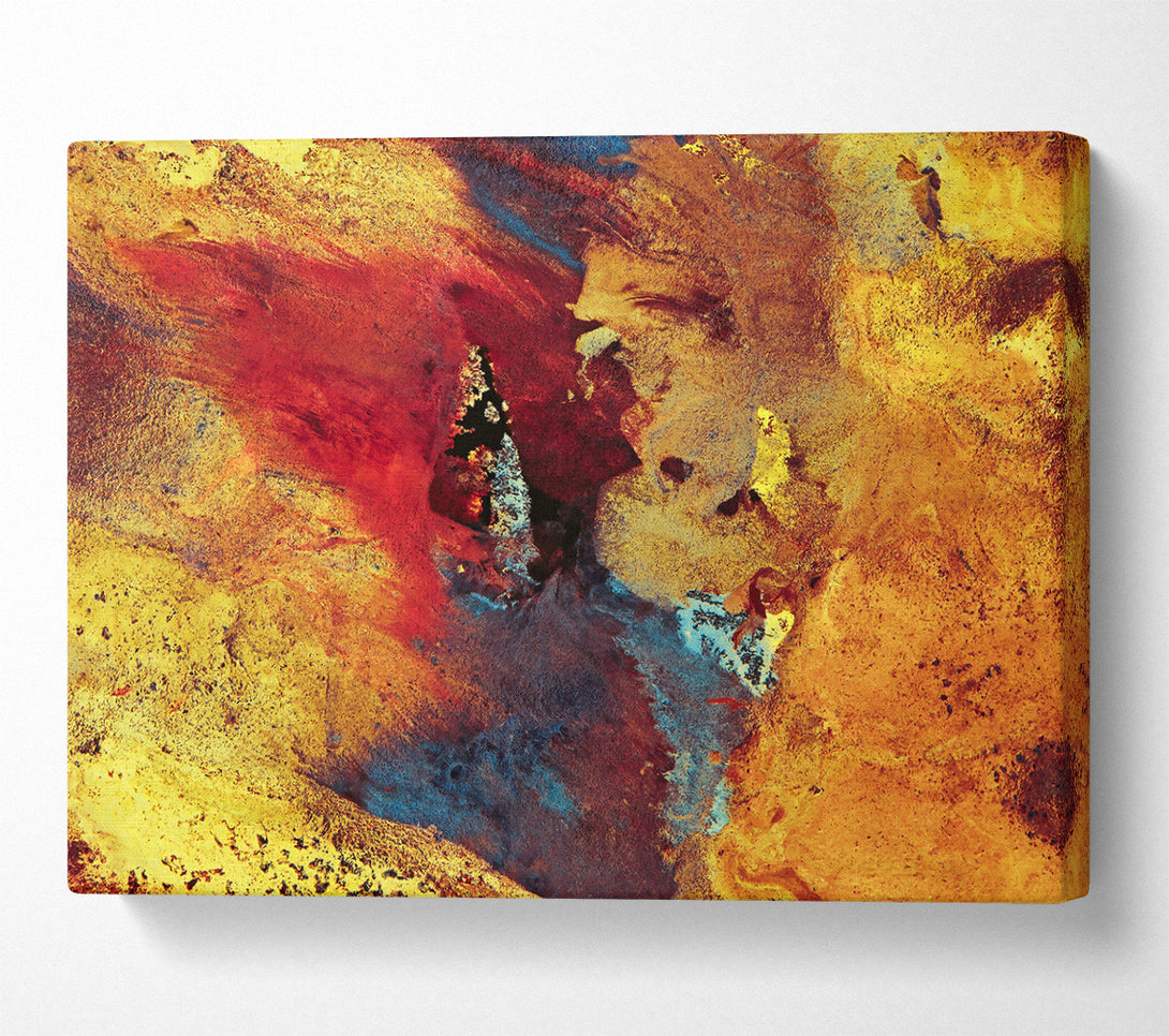  A Canvas Print of Golden Abstract Flow Canvas Print