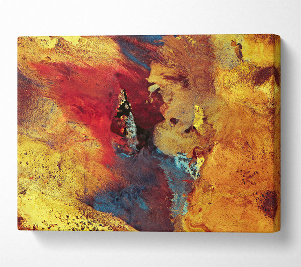  A Canvas Print of Golden Abstract Flow Canvas Print