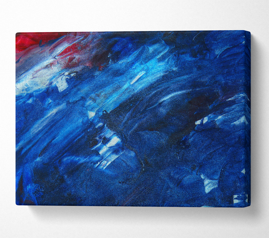  A Canvas Print of Midnight Blue Swirls. Canvas Wall Art