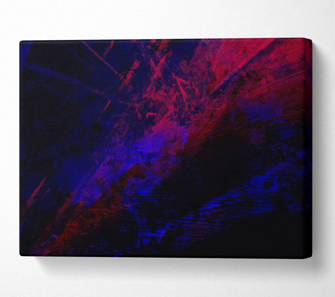  A Canvas Print of Crimson Abstract Strokes Canvas Wall Art