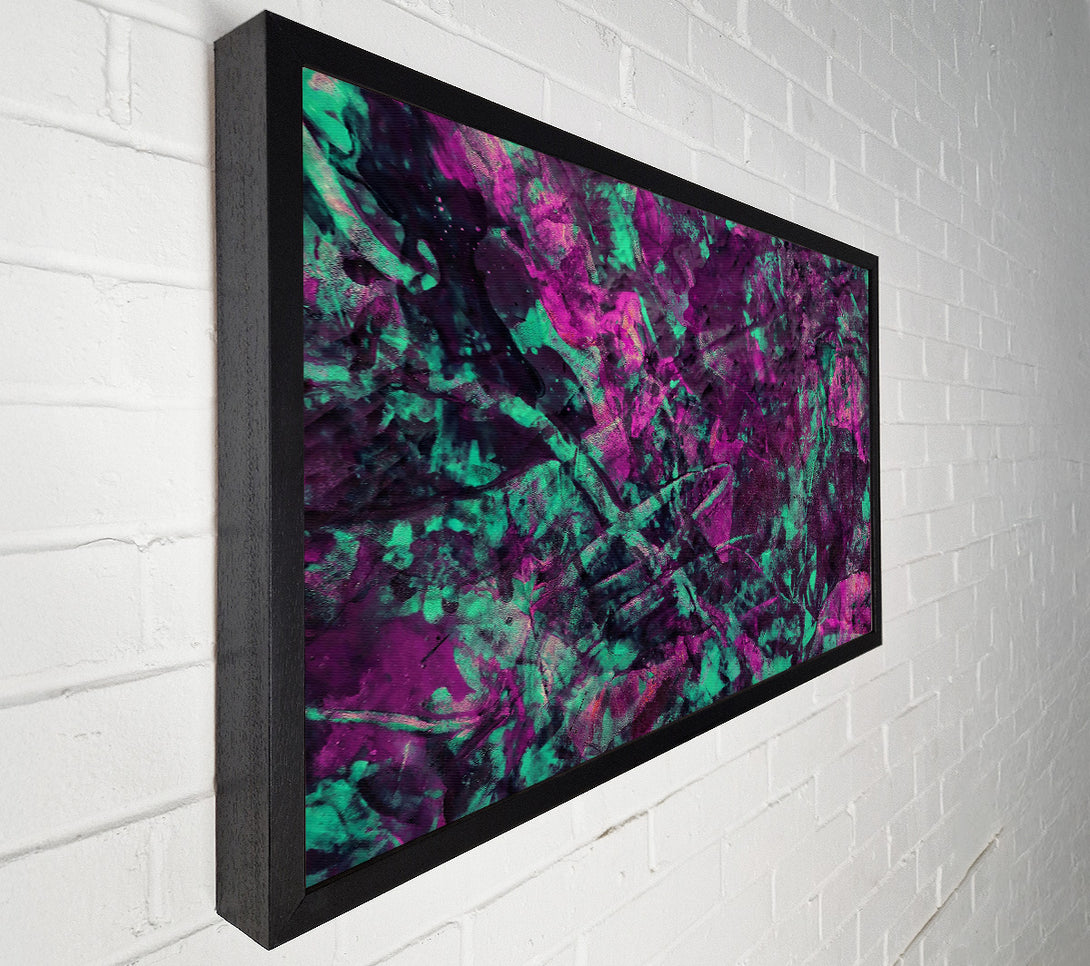  A Canvas Print of Teal Abstract Chaos Canvas Wall Art