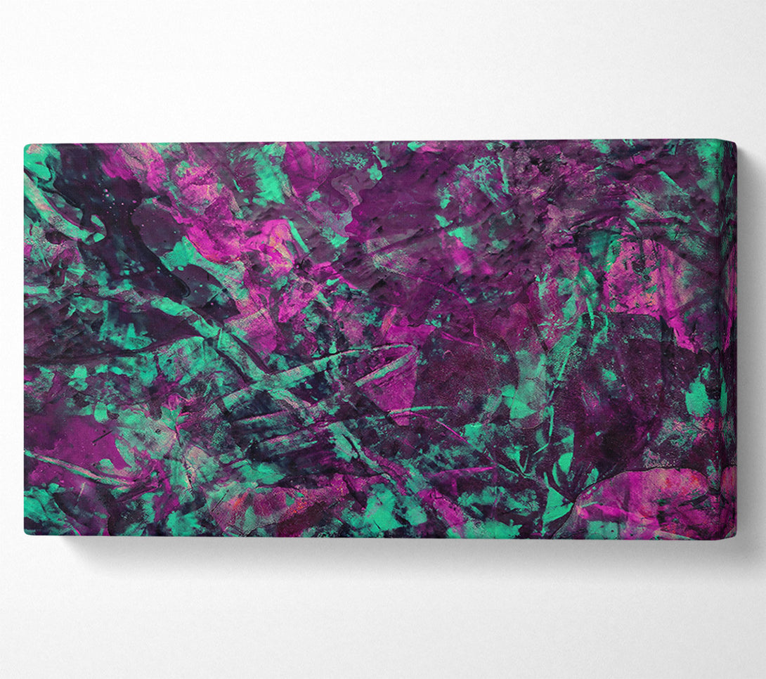  A Canvas Print of Teal Abstract Chaos Canvas Wall Art