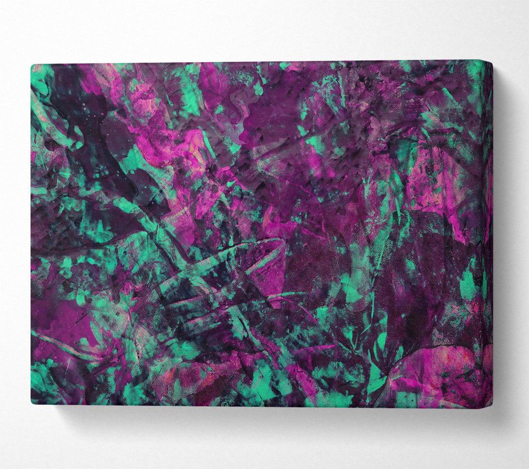  A Canvas Print of Teal Abstract Chaos Canvas Wall Art