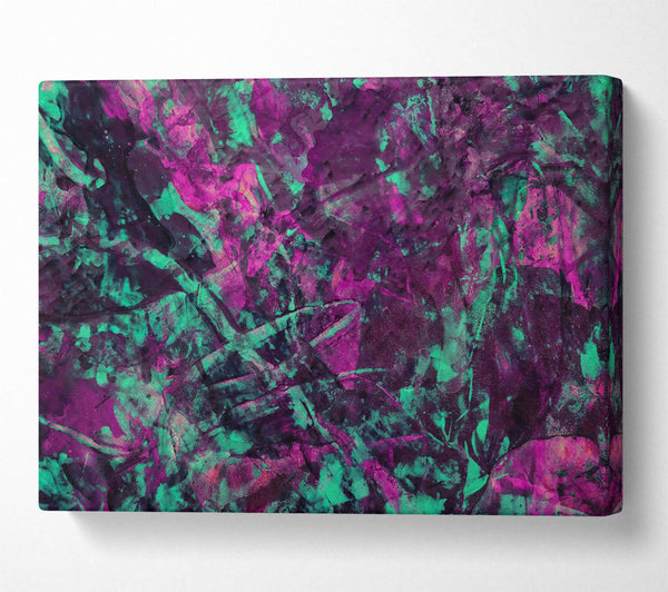  A Canvas Print of Teal Abstract Chaos Canvas Wall Art