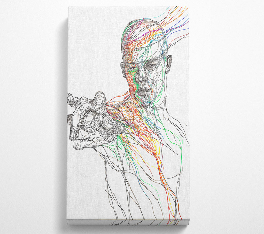  A Canvas Print of Line Man Canvas Art