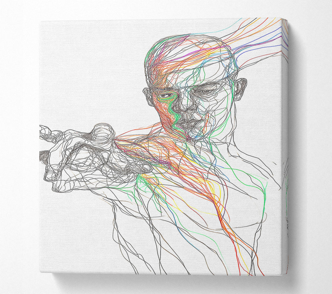  A Canvas Print of Line Man Canvas Art