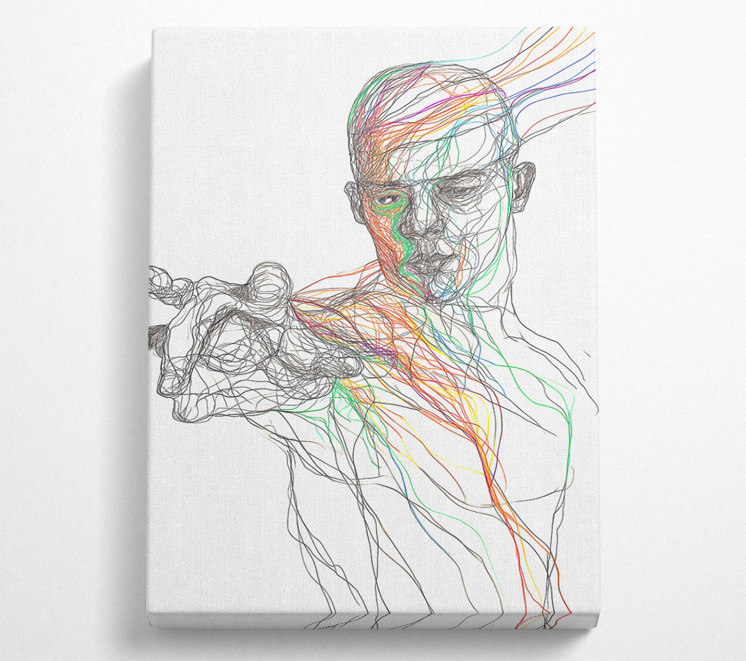  A Canvas Print of Line Man Canvas Art