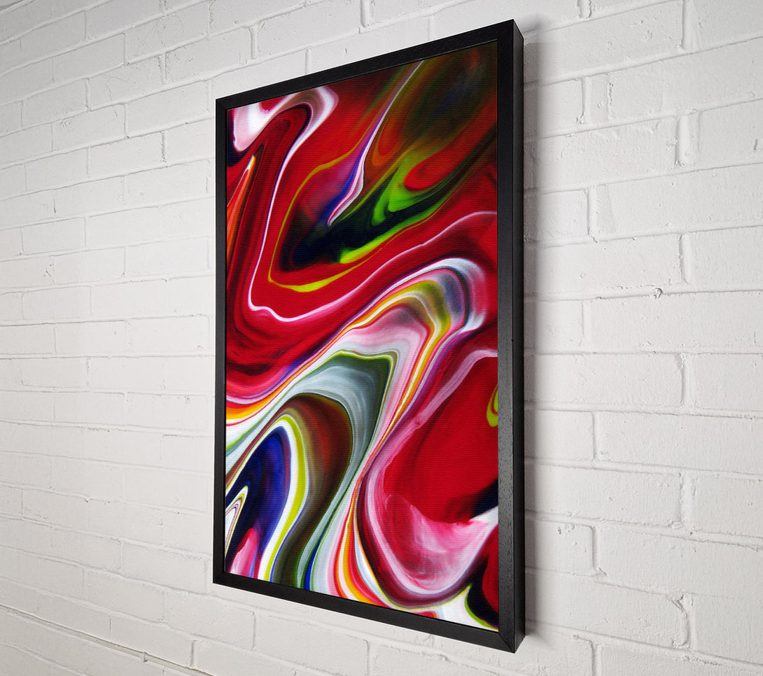  A Canvas Print of Crimson Swirls And Curves Canvas Print