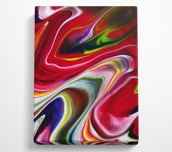  A Canvas Print of Crimson Swirls And Curves Canvas Print