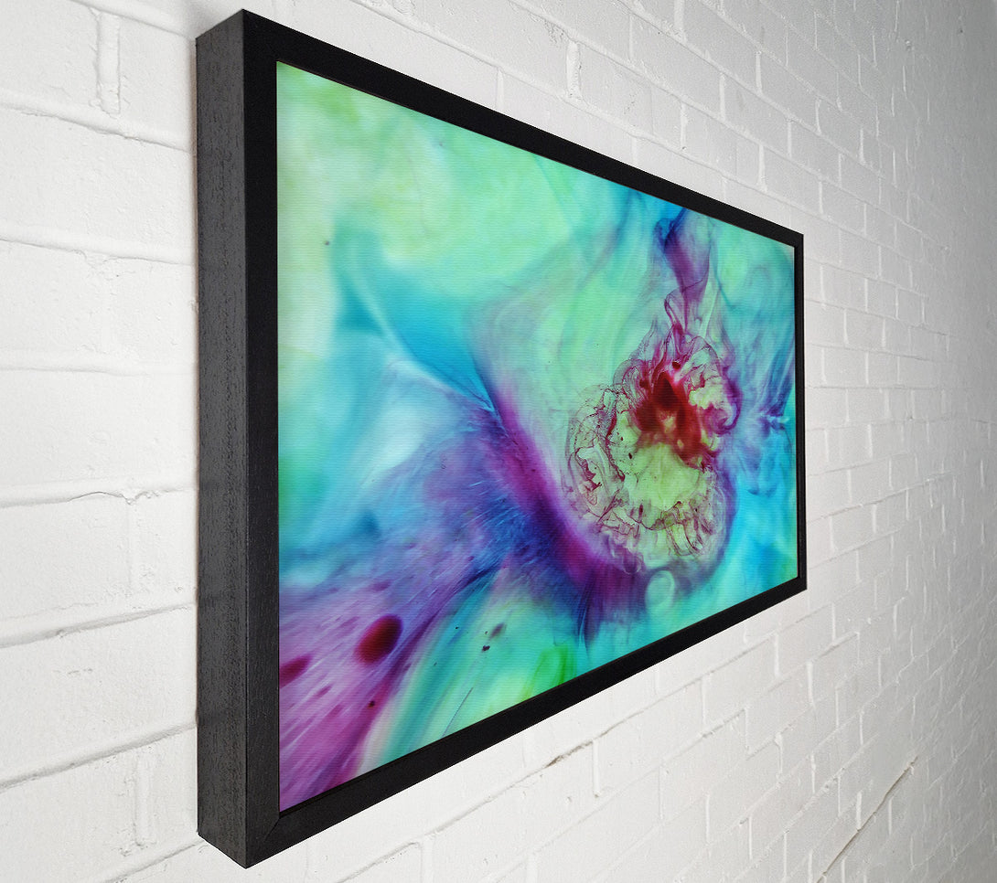  A Canvas Print of Teal Ink Bloom Canvas Print
