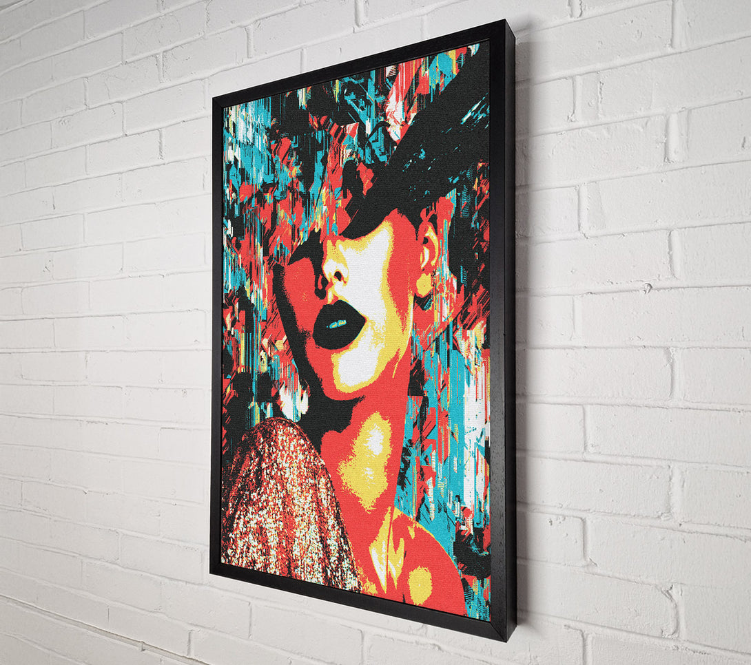  A Canvas Print of Crimson Glitch Dream Canvas Art