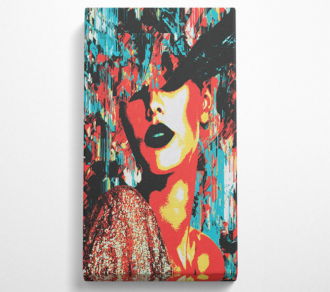  A Canvas Print of Crimson Glitch Dream Canvas Art
