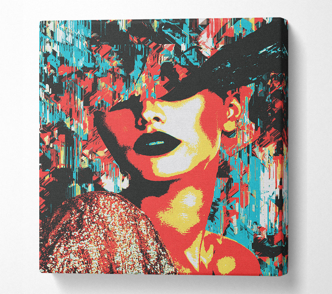  A Canvas Print of Crimson Glitch Dream Canvas Art