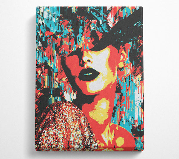  A Canvas Print of Crimson Glitch Dream Canvas Art