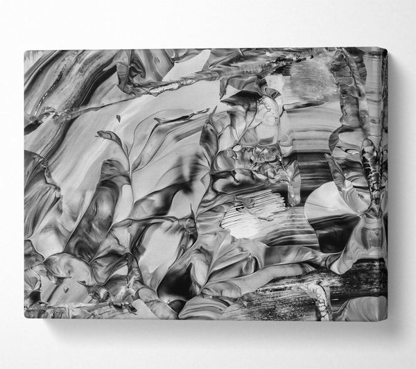  A Canvas Print of Silver Swirls And Shadows Canvas Art
